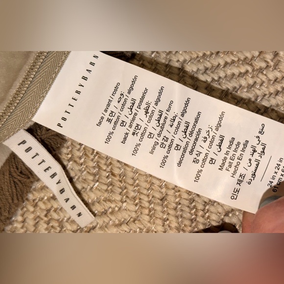 Pottery Barn Stunning Claudine Print Pillow Cover, 24", Indigo Multi - Picture 7 of 7